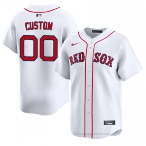 Custom #00 Red Sox White Men Limited Embroidery Baseball Jersey V0xq1710