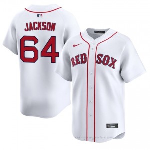 Men Isaiah Jackson #64 Boston Red Sox White Game Embroidery Baseball Jersey RG2Rgd75
