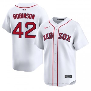 BOS Red Sox #42 Jackie Robinson White Men Premium Embroidery Baseball Jersey 10W83C23