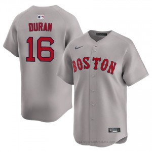 Men Jarren Duran #16 Boston Red Sox Gray Authentic Stitch Baseball Jersey 641YT541
