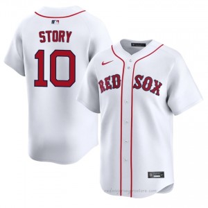 Men Trevor Story #10 Boston Red Sox White Game Embroidery Baseball Jersey F770Ie30