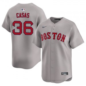 Triston Casas #36 Red Sox Gray Men Pro-Grade Stitch Baseball Jersey u4fx5230