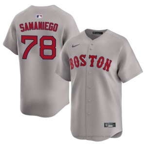 Tyler Samaniego #78 Red Sox Gray Men Pro-Grade Stitch Baseball Jersey oA7y3133