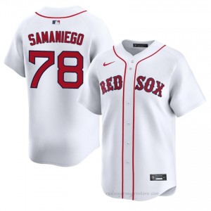 BOS Red Sox #78 Tyler Samaniego White Men Premium Embroidery Baseball Jersey Y2QM0451