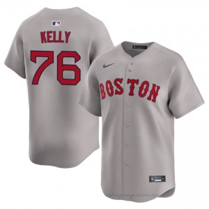 Men Zack Kelly #76 Boston Red Sox Gray Authentic Stitch Baseball Jersey 8Ng80722
