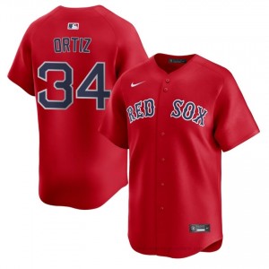 #34 David Ortiz Red Men BoSox Classic Stitched Baseball Jersey G6063F17