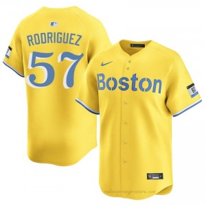 Men Eduardo Rodriguez #57 Boston Red Sox Gold Game Embroidery Baseball Jersey 0k6iyl65