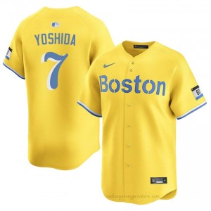 Masataka Yoshida #7 Red Sox Gold Men Limited Embroidery Baseball Jersey Rt31Ep37