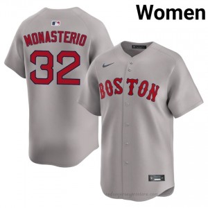 Women Andruw Monasterio #32 Boston Red Sox Gray Exclusive Stitched Baseball Jersey j2880p21
