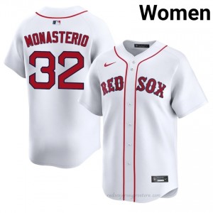 Andruw Monasterio #32 Red Sox White Women Pro-Grade Stitch Baseball Jersey B1L53474
