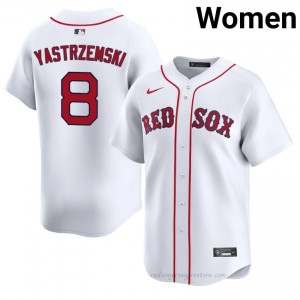 Carl Yastrzemski #8 Red Sox White Women Pro-Grade Stitch Baseball Jersey rpqG3290