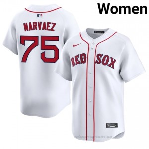 BOS Red Sox #75 Carlos Narvaez White Women Player Stitch Baseball Jersey 8448g025
