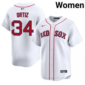 #34 David Ortiz White Women BoSox Official Stitch Baseball Jersey 06t35458