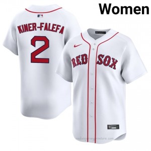 #2 Isiah Kiner-Falefa White Women BoSox Official Stitch Baseball Jersey 7F5W6860