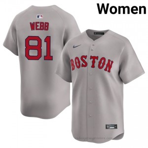 Women Jacob Webb #81 Boston Red Sox Gray Exclusive Stitched Baseball Jersey x43d7G41