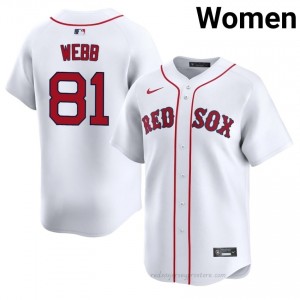 Jacob Webb #81 Red Sox White Women Pro-Grade Stitch Baseball Jersey l73Km425
