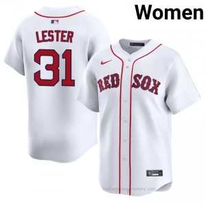 Women Jon Lester #31 Boston Red Sox White Authentic Stitch Baseball Jersey a0r63577