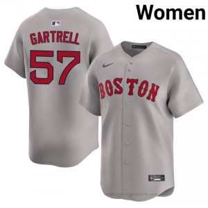 #57 Joseph Gartrell Gray Women BoSox Classic Stitched Baseball Jersey BK3At147