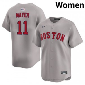 Marcelo Mayer #11 Red Sox Gray Women MLB Stitched Baseball Jersey 3k2v3162
