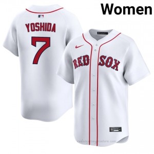 #7 Masataka Yoshida White Women BoSox Official Stitch Baseball Jersey 7727dH60