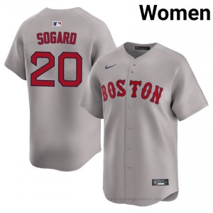 Nick Sogard #20 Red Sox Gray Women MLB Stitched Baseball Jersey 5i057769