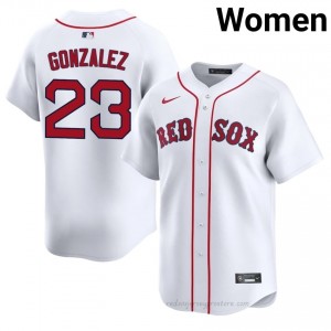Women Romy Gonzalez #23 Boston Red Sox White Authentic Stitch Baseball Jersey 6Pt5li10