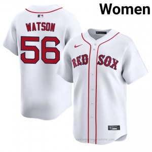 BOS Red Sox #56 Ryan Watson White Women Player Stitch Baseball Jersey 2604O540