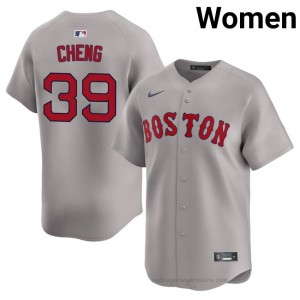 Tsung-Che Cheng #39 Red Sox Gray Women MLB Stitched Baseball Jersey 4l161722