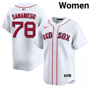 #78 Tyler Samaniego White Women BoSox Official Stitch Baseball Jersey 5F547179