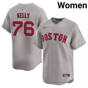 Zack Kelly #76 Red Sox Gray Women MLB Stitched Baseball Jersey cfwrmV34