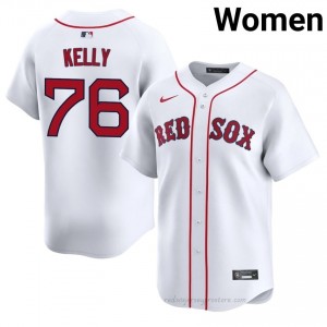 BOS Red Sox #76 Zack Kelly White Women Player Stitch Baseball Jersey SiH1h861