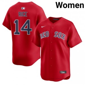 #14 Jim Rice Red Women BoSox Gameday Embroidery Baseball Jersey 2241kL32