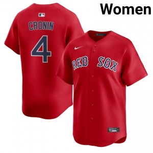 Women Joe Cronin #4 Boston Red Sox Red Game Embroidery Baseball Jersey 8485pr87