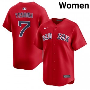 Women Masataka Yoshida #7 Boston Red Sox Red Game Embroidery Baseball Jersey 30UDB794