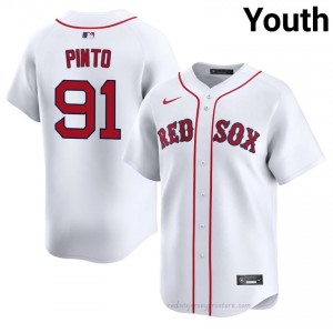 Avinson Pinto #91 Red Sox White Youth MLB Stitched Baseball Jersey np440Q64
