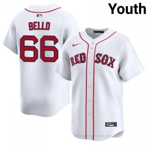 #66 Brayan Bello White Youth BoSox Classic Stitched Baseball Jersey 14I31310