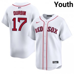 Caleb Durbin #17 Red Sox White Youth MLB Stitched Baseball Jersey j8443212