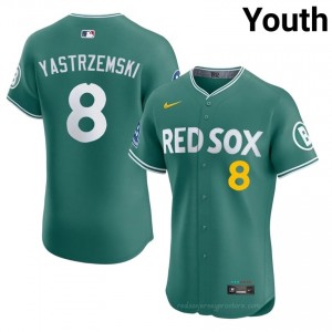 Youth Carl Yastrzemski #8 Boston Red Sox Green Game Embroidery Baseball Jersey 6l84d610