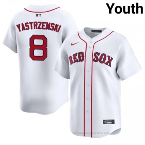 BOS Red Sox #8 Carl Yastrzemski White Youth Replica Stitched Baseball Jersey 30R5k427