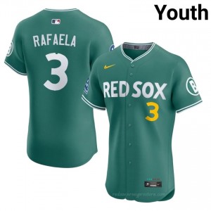 #3 Ceddanne Rafaela Green Youth BoSox Gameday Embroidery Baseball Jersey vek2X633