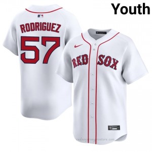 #57 Eduardo Rodriguez White Youth BoSox Classic Stitched Baseball Jersey nw78iE87