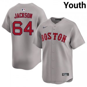 Isaiah Jackson #64 Red Sox Gray Youth Limited Embroidery Baseball Jersey C1xCg131