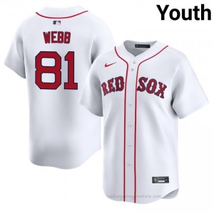 BOS Red Sox #81 Jacob Webb White Youth Replica Stitched Baseball Jersey 2x8t3370