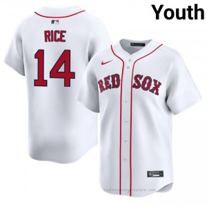 #14 Jim Rice White Youth BoSox Classic Stitched Baseball Jersey 1V506j79