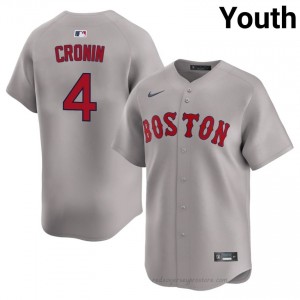 #4 Joe Cronin Gray Youth BoSox Gameday Embroidery Baseball Jersey tGxA2813