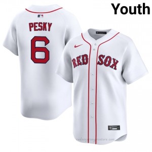 BOS Red Sox #6 Johnny Pesky White Youth Replica Stitched Baseball Jersey Jj2d5242