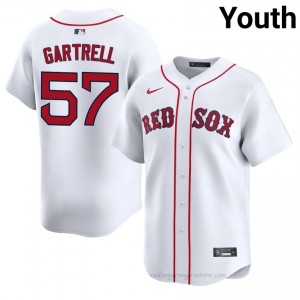 Joseph Gartrell #57 Red Sox White Youth MLB Stitched Baseball Jersey 1407A875