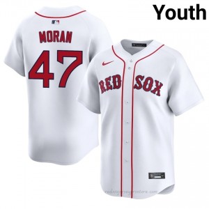 BOS Red Sox #47 Jovani Moran White Youth Replica Stitched Baseball Jersey iuqrhu83