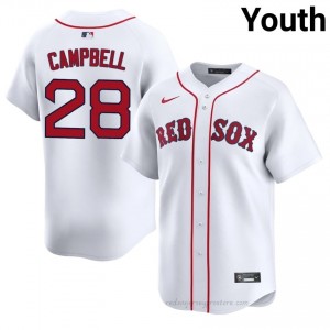 Kristian Campbell #28 Red Sox White Youth MLB Stitched Baseball Jersey 16T8i585