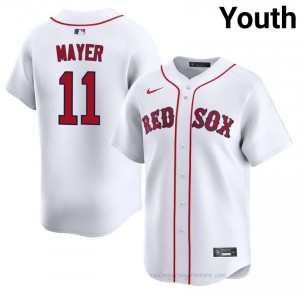 #11 Marcelo Mayer White Youth BoSox Classic Stitched Baseball Jersey X301IG70